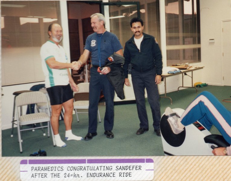 Ride - Dec 1993 - 24 Hour Endurance for Angel Tree - 21 - Congratulations from paramedics